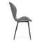 Velvet eetkamerstoel - set van 4 eettafel stoelen - grijs