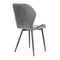 Velvet eetkamerstoel - set van 4 eettafel stoelen - grijs