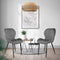 Velvet eetkamerstoel - set van 4 eettafel stoelen - grijs