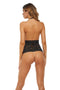STRUNG ALONG PEARL CROTCHLESS TEDDY BLACK, SM