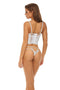 BOMBSHELL BOUDOIR STRAP OVERLAY 2 PC BRA SET WHITE, L