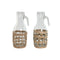 Kruik Home ESPRIT Natuurlijk Kristal Vezel (2 Stuks)