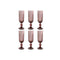 Set van bekers Home ESPRIT Roze Kristal 6 x 6 x 18,4 cm (6 Stuks)