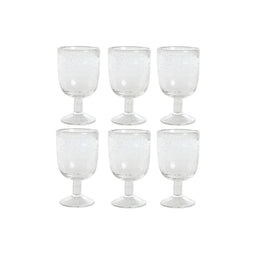 Set van bekers Home ESPRIT Transparant Kristal 300 ml 8 x 8 x 14 cm (6 Stuks)
