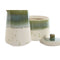 Melk- en Suikerpot Home ESPRIT Wit Groen Porselein 250 ml 9 X 9 X 8,4 cm 2 Onderdelen