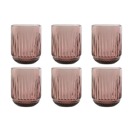 Glazenset Home ESPRIT Roze Kristal (6 Stuks)