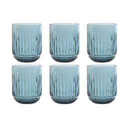 Glazenset Home ESPRIT Blauw Kristal (6 Stuks)
