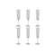 Set van bekers Home ESPRIT Groen Kristal 6 x 6 x 23,7 cm (6 Stuks)
