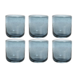 Glazenset Home ESPRIT Blauw Kristal 320 ml (6 Stuks)