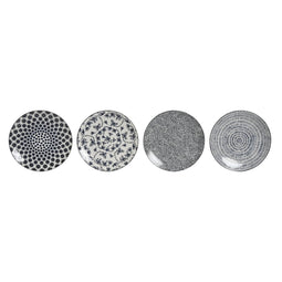 Bordenset Home ESPRIT Blauw Wit Porselein 27 x 27 x 2 cm