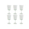 Set van bekers Home ESPRIT Groen Kristal 9 x 9 x 17,8 cm (6 Stuks)