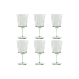 Set van bekers Home ESPRIT Groen Kristal 285 ml 8,4 x 8,4 x 16,4 cm (6 Stuks)