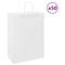 Papieren kraftzakken 50 st met hengsels 32x17x44 cm wit