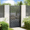 Poort met kruisontwerp 105x180 cm staal zwart