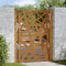 Poort met lichtontwerp 105x130 cm weervast staal