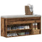 Schoenenbank 102x30,5x45 cm bewerkt hout oud houtkleurig