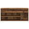 Schoenenbank 102x30,5x45 cm bewerkt hout oud houtkleurig