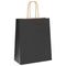 Papieren kraftzakken 50 st met hengsels 18x8x22 cm zwart