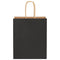 Papieren kraftzakken 50 st met hengsels 18x8x22 cm zwart