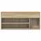 Schoenenbank 102x30,5x45 cm bewerkt hout sonoma eikenkleurig