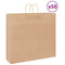Papieren kraftzakken 50 st met hengsels 54x15x49 cm bruin