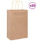 Papieren kraftzakken 50 st met hengsels 21x11x31 cm bruin