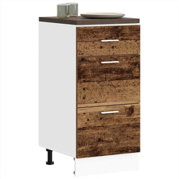 Onderkast 40x46x81,5 cm bewerkt hout oud houtkleurig