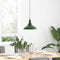 Hanglamp in hoogte verstelbaar E27 31 cm metaal glanzend groen