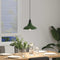 Hanglamp in hoogte verstelbaar E27 31 cm metaal glanzend groen