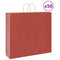 Papieren kraftzakken 50 st met hengsels 54x15x49 cm rood