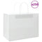 Papieren kraftzakken 250 st met hengsels 32x17x25 cm wit