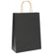 Papieren kraftzakken 50 st met hengsels 26x12x35 cm zwart