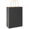 Papieren kraftzakken 50 st met hengsels 26x12x35 cm zwart