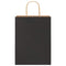 Papieren kraftzakken 50 st met hengsels 26x12x35 cm zwart