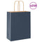 Papieren kraftzakken 250 st met hengsels 18x8x22 cm blauw