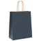 Papieren kraftzakken 250 st met hengsels 18x8x22 cm blauw
