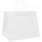 Papieren kraftzakken 50 st met hengsels 32x22x24 cm wit