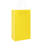 Papieren kraftzakken 50 st met hengsels 21x11x36 cm geel