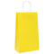 Papieren kraftzakken 50 st met hengsels 21x11x36 cm geel