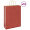 Papieren kraftzakken 50 st met hengsels 32x12x42 cm rood