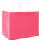 Papieren kraftzakken 50 st met hengsels 32x22x24 cm roze