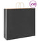 Papieren kraftzakken 50 st met hengsels 54x15x49 cm zwart