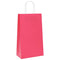 Papieren kraftzakken 50 st met hengsels 21x11x36 cm roze