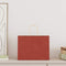 Papieren kraftzakken 50 st met hengsels 32x17x25 cm rood