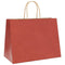 Papieren kraftzakken 50 st met hengsels 32x17x25 cm rood