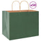 Papieren kraftzakken 50 st met hengsels 32x22x24 cm groen