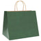 Papieren kraftzakken 50 st met hengsels 32x22x24 cm groen