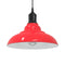 Hanglamp in hoogte verstelbaar E27 31 cm metaal glanzend rood