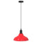 Hanglamp in hoogte verstelbaar E27 31 cm metaal glanzend rood