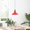 Hanglamp in hoogte verstelbaar E27 31 cm metaal glanzend rood